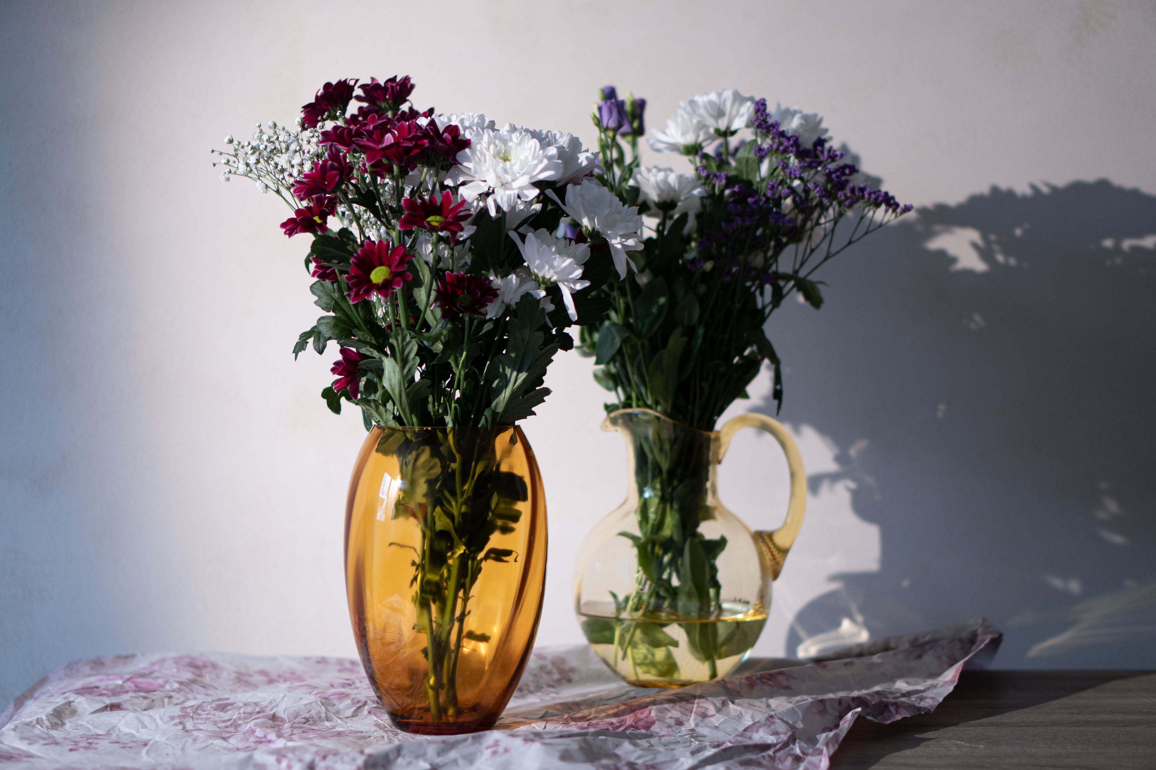 Marika Amber Tall Vase