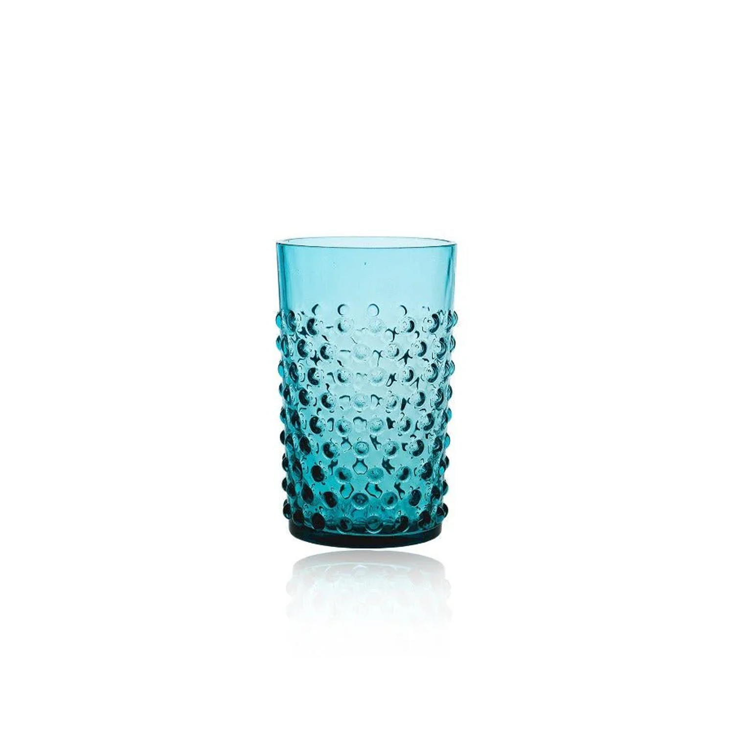 Aquamarine Hobnail Glass Set