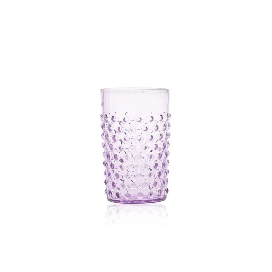 Lilac Hobnail Glass Set