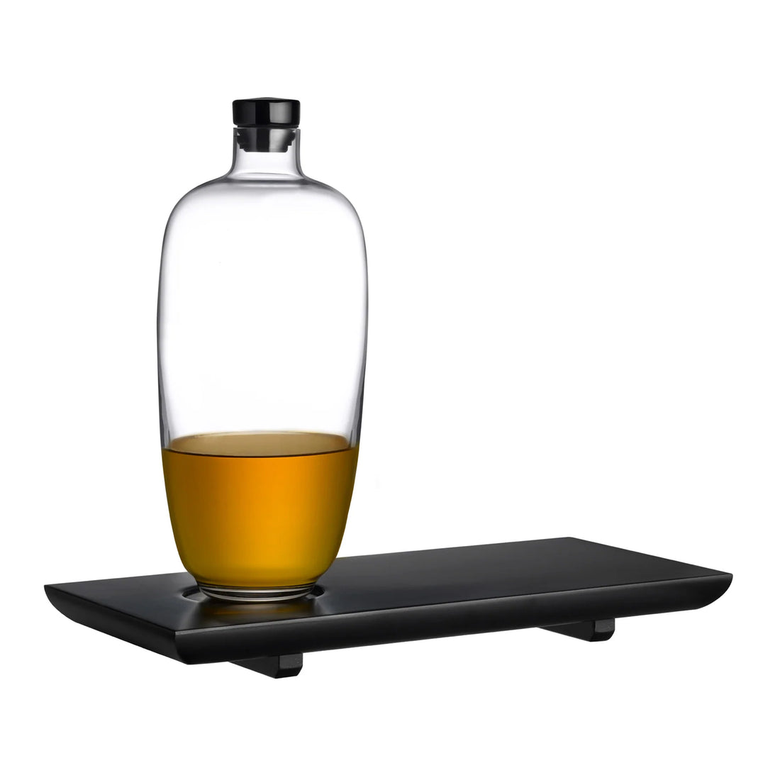 Tall Whiskey Bottle with Malt Wooden Base