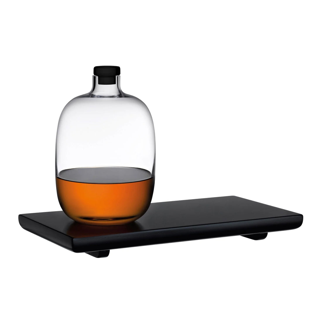 Whiskey Bottle with Malt Wooden Base